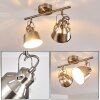 Plafonnier Safari Chrome brossé, 2 lumières