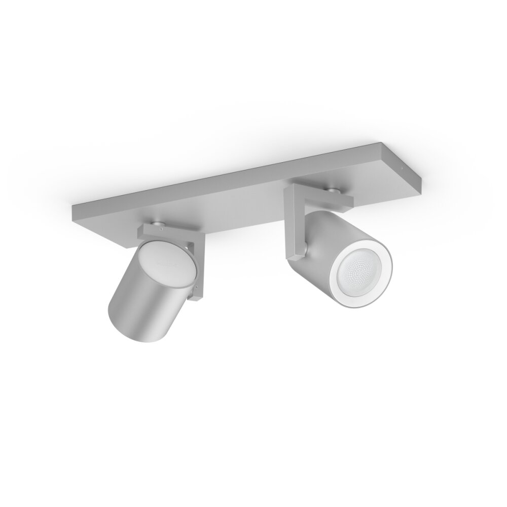 Spot pour plafond et mur, kit d'extension Philips Hue Ambiance White & Color Argenta Argenté, 2 lumières, Changeur de couleurs main product photo