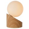 Lampe de table Lucide LEN Bois foncé, 1 lumière