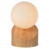 Lampe de table Lucide LEN Bois foncé, 1 lumière