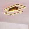 Plafonnier Cheka LED Noir, 2 lumières, Télécommandes