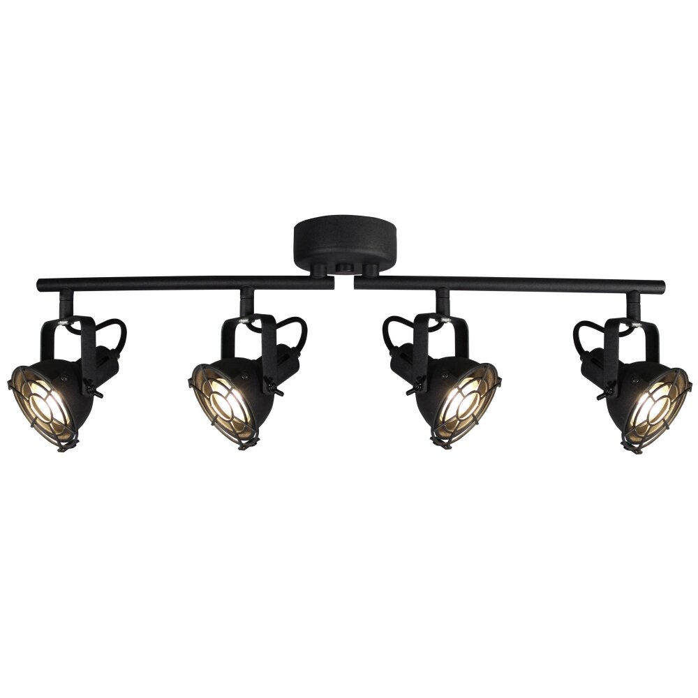 Spot de plafond Brilliant Jesper LED Noir, 4 lumières main product photo