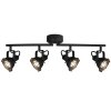 Spot de plafond Brilliant Jesper LED Noir, 4 lumières