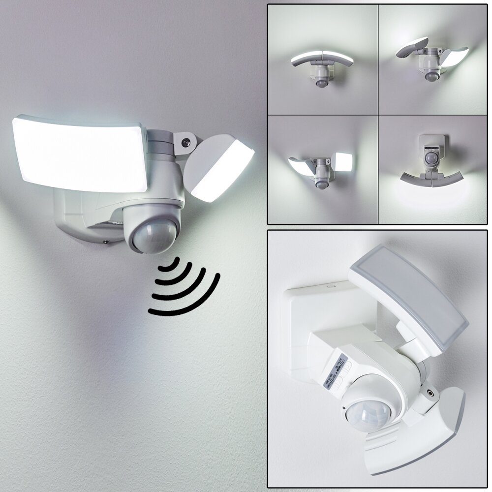 Applique murale d'extérieur Foroyar LED Blanc, 2 lumières, Détecteur de mouvement main product photo