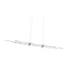 Suspension Leuchten Direkt LOLA-WAVE LED Acier inoxydable, 2 lumières, Télécommandes, Changeur de couleurs