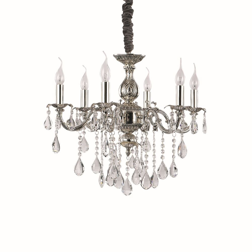 Lustre Ideal Lux IMPERO SP6 Argenté, 6 lumières main product photo