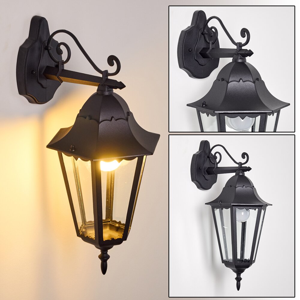 Applique extérieure Hongkong Noir, 1 lumière main product photo