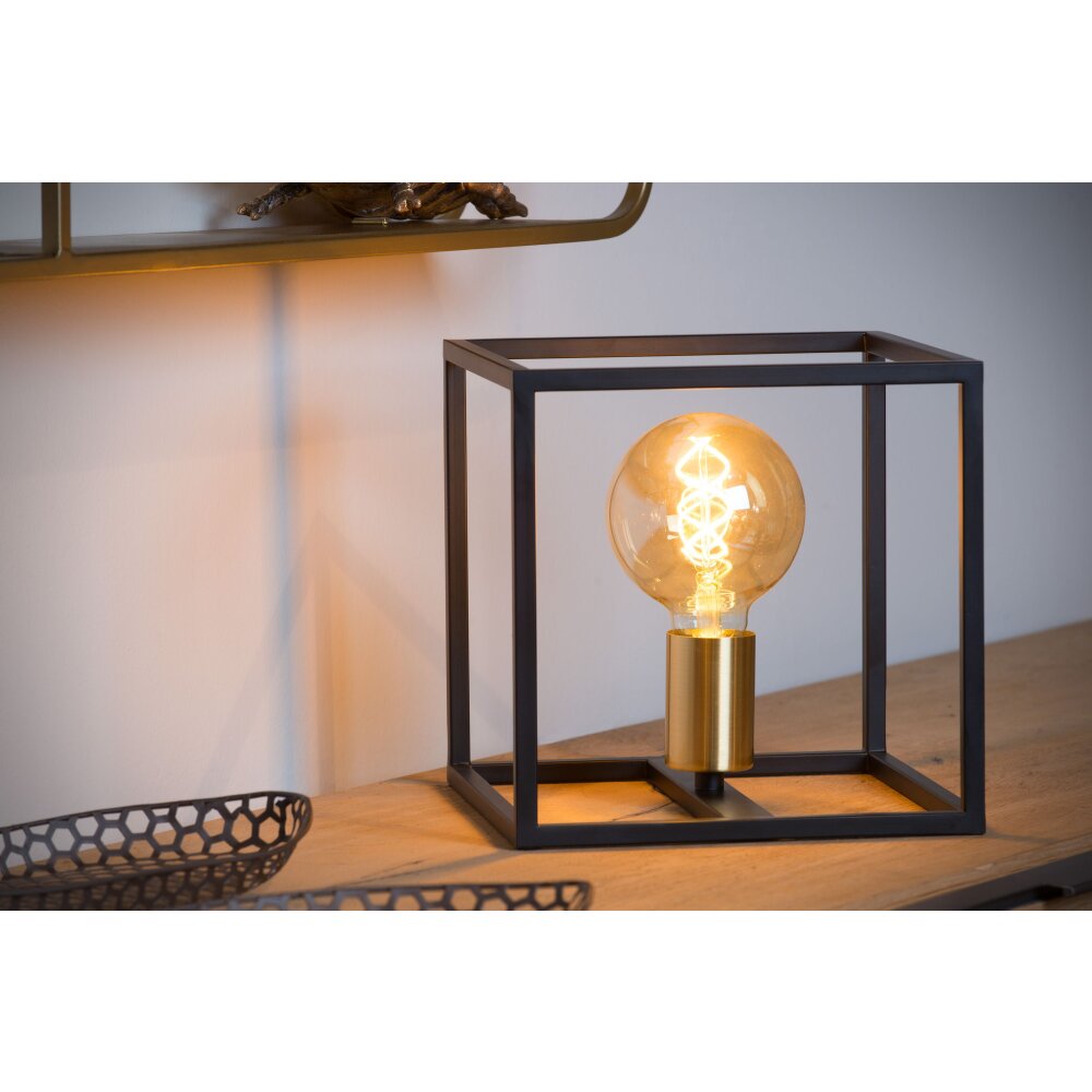 Lampe de table Lucide RUBEN Noir, 1 lumière main product photo