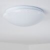 Plafonnier Quebec LED Blanc, 1 lumière, Télécommandes, Changeur de couleurs