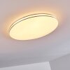 Plafonnier Genthin LED Blanc, 1 lumière, Télécommandes