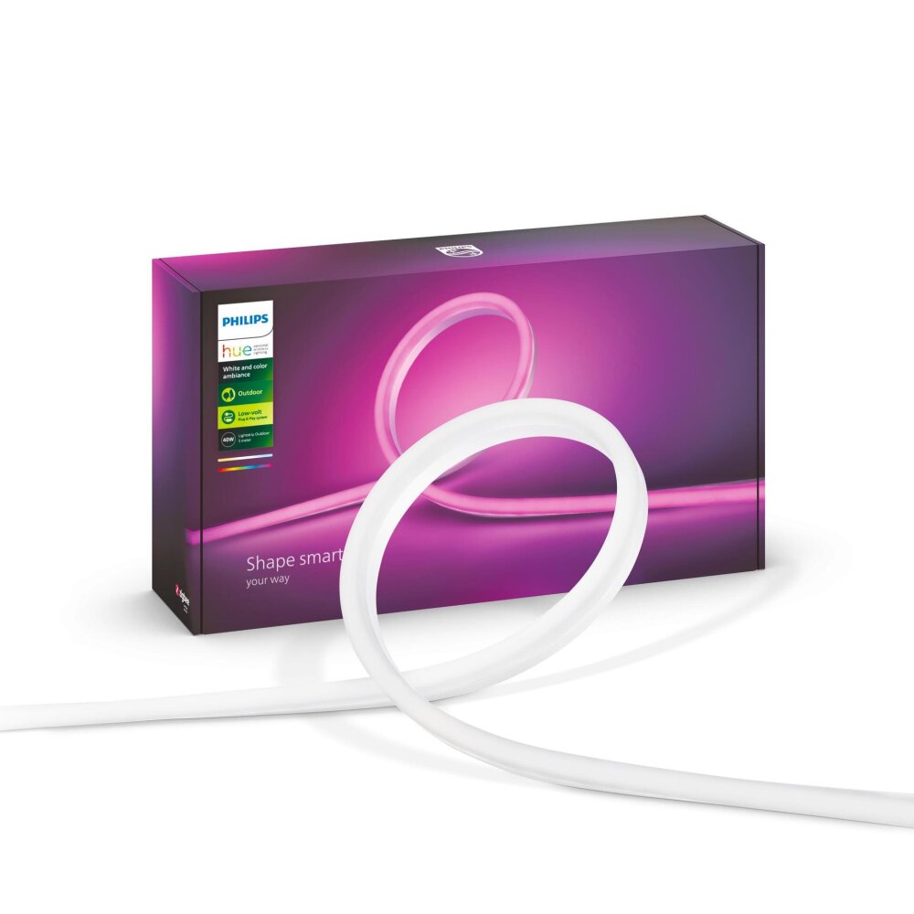 Ruban lumineux extérieur Philips Hue Ambiance White & Color LED Blanc, 1 lumière main product photo