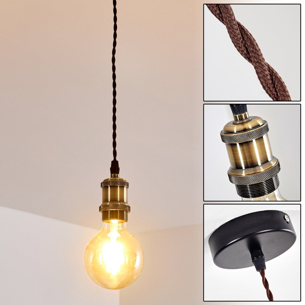 Suspension Gunnison Bronze, Laiton, Noir, 1 lumière main product photo