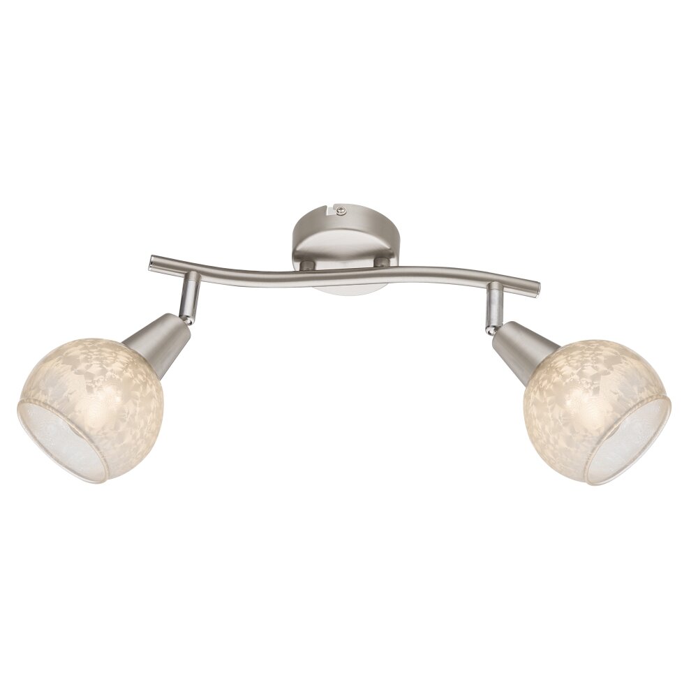 Spot de plafond Globo CALIFORNIA Nickel mat, 2 lumières main product photo