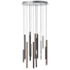 Suspension Brilliant Living Cembalo LED Brun, 16 lumières