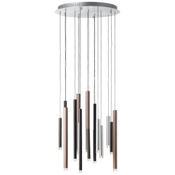 Suspension Brilliant Living Cembalo LED Brun, 16 lumières