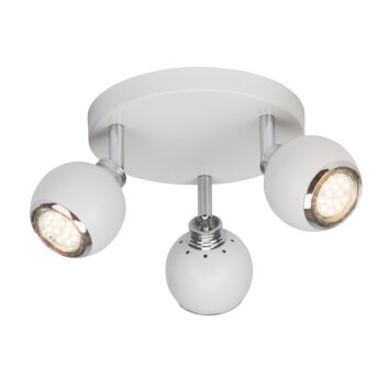 Plafonnier Brilliant Ina LED Blanc, 3 lumières