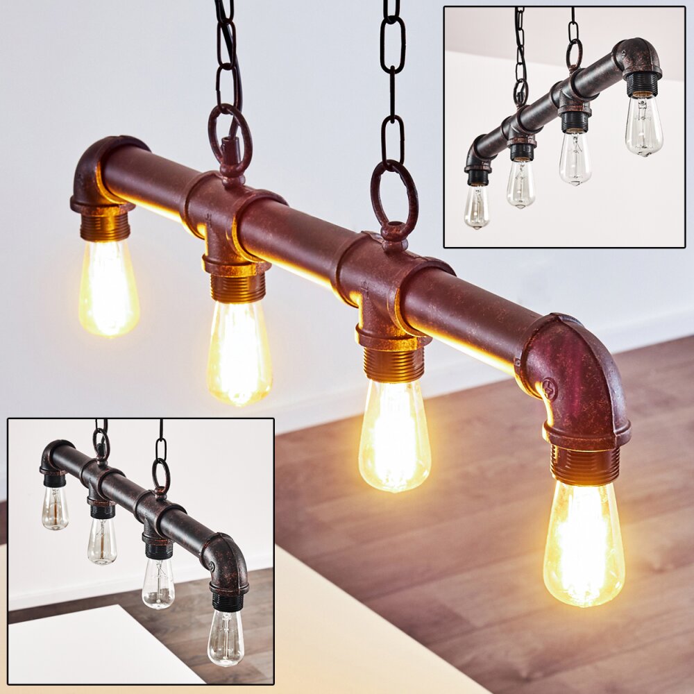 Suspension Kajen Rouille, 4 lumières main product photo
