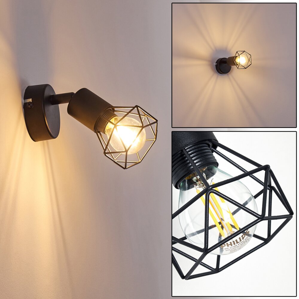 Applique murale Baripada Noir, 1 lumière main product photo