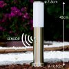 Borne d'éclairage Caserta Acier inoxydable, 1 lumière, Détecteur de mouvement