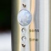 Borne d'éclairage Caserta Acier inoxydable, 1 lumière, Détecteur de mouvement