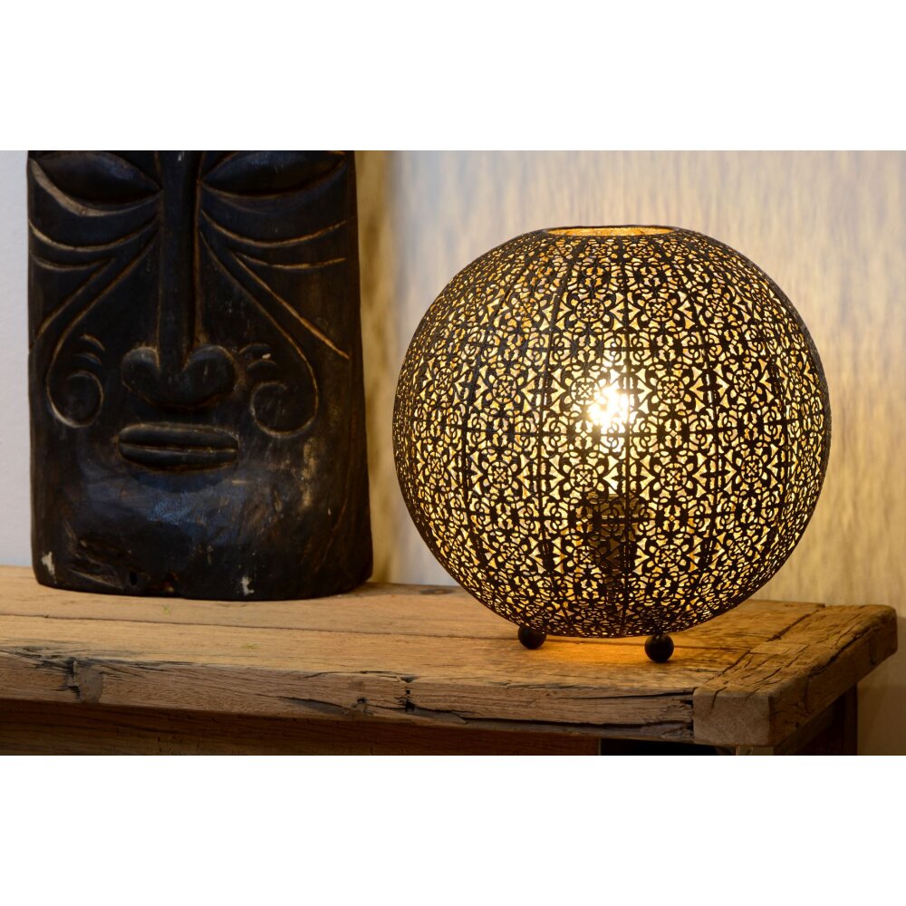 Lampe de table Lucide TAHAR Noir, 1 lumière main product photo