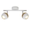 Plafonnier Brilliant Scan LED Bois clair, Blanc, 2 lumières