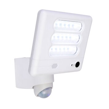 Lampe avec caméra Lutec ESA LED Blanc, 1 lumière, Détecteur de mouvement