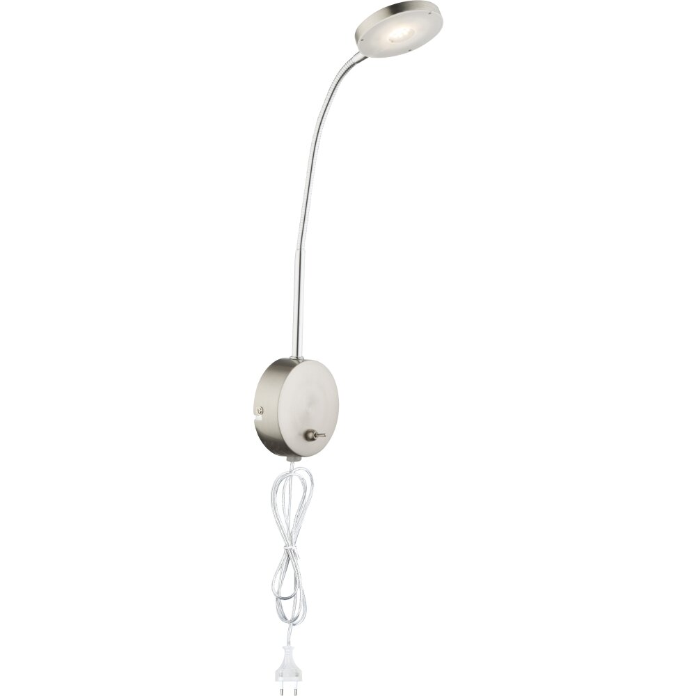 Applique murale Globo Deniz LED Nickel mat, 1 lumière main product photo