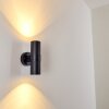 Applique murale d'extérieur Satava LED Noir, 2 lumières