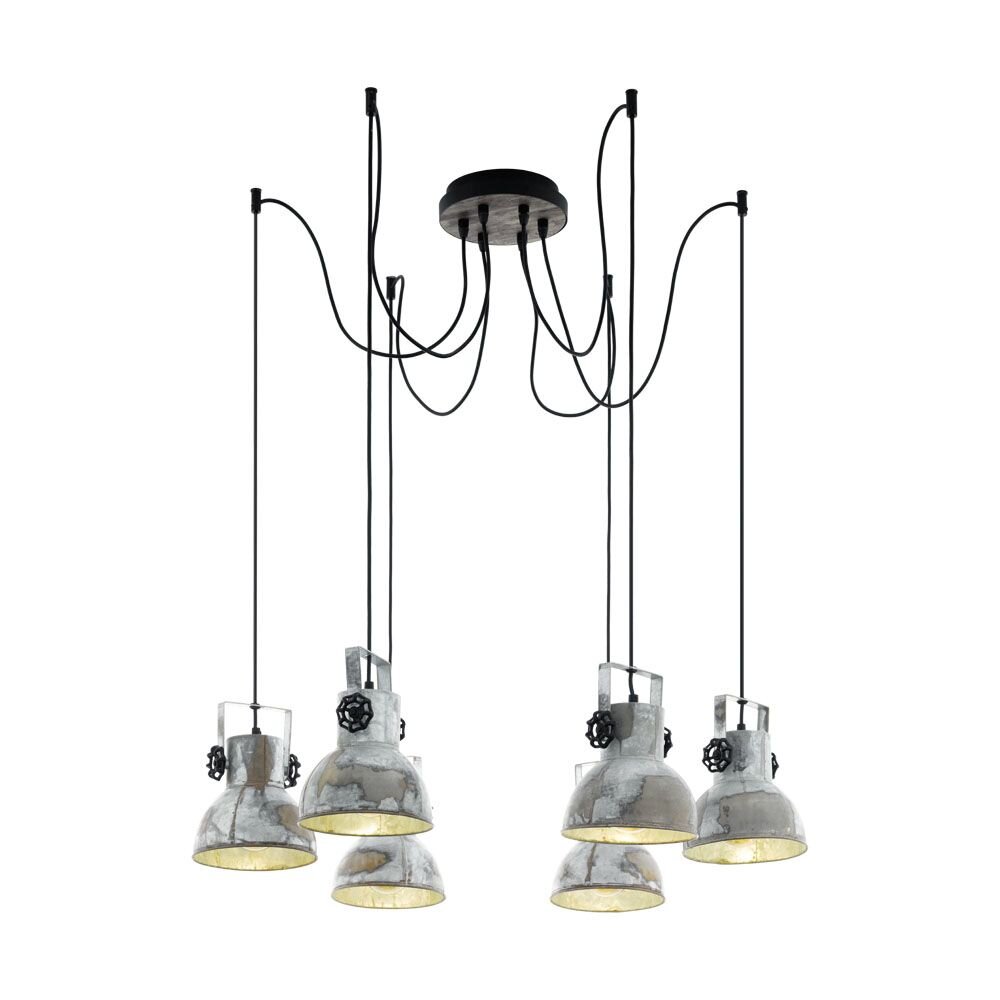 Suspension Eglo BARNSTAPLE Brun, Noir, 6 lumières main product photo