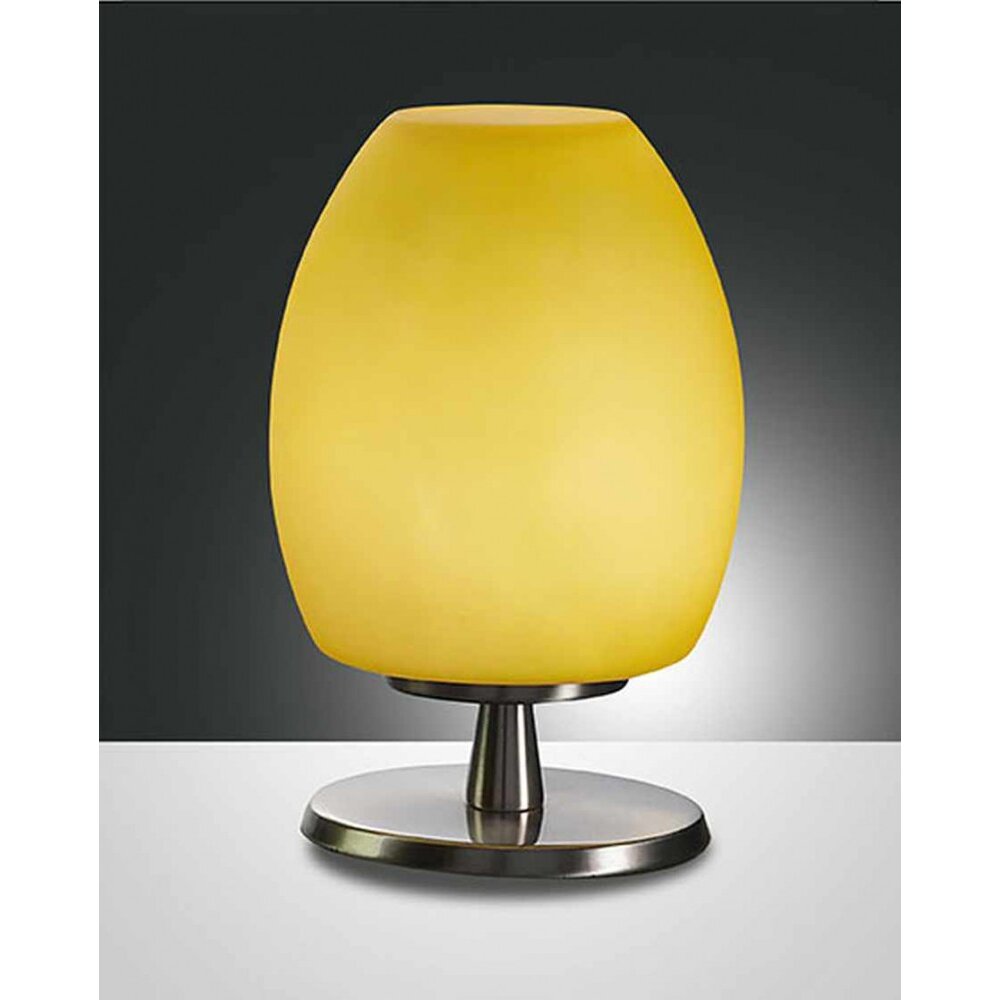 Lampe de table Fabas Luce ROCKFORD Nickel mat, 1 lumière main product photo