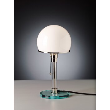 Wagenfeld 24 Tecnolumen Lampe à poser Nickel mat, Transparent, 1 lumière