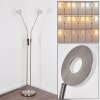 Lampadaire Gulkana LED Nickel mat, 2 lumières