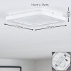 Plafonnier Siguna LED Blanc, 1 lumière