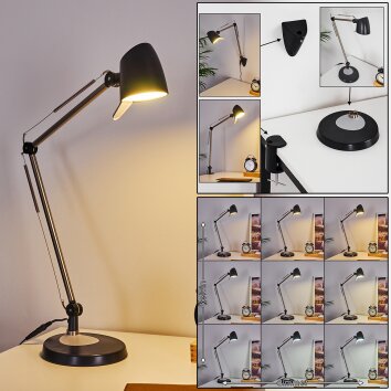 Lampe de table Modèle 12 Deco 1Lumière Noire - CristalRecord Eclairage