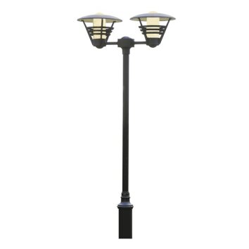 Lampadaire extérieur Konstsmide Gemini Noir, 2 lumières