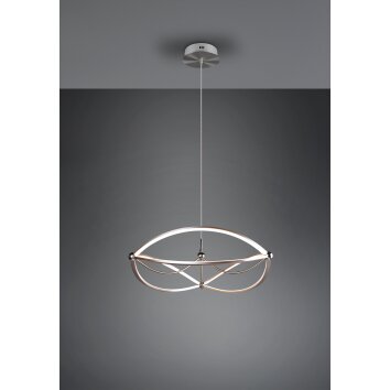 Suspension Trio Charivari LED Nickel mat, 1 lumière