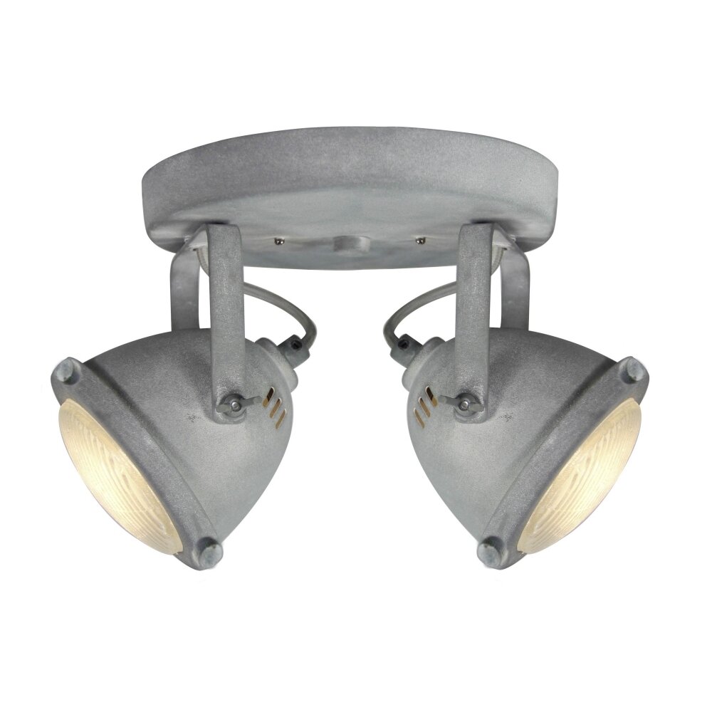 Plafonnier rond à spots Brilliant Carmen LED Gris, 2 lumières main product photo