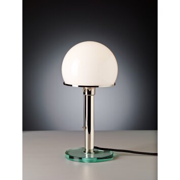 Wagenfeld 25 Tecnolumen Lampe à poser Nickel mat, Transparent, 1 lumière