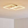 Plafonnier Colombero LED Argenté, 2 lumières, Télécommandes