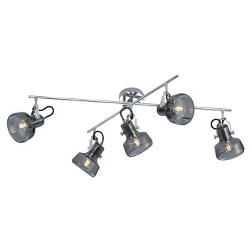 Plafonnier Trio Leuchten KOLANI Chrome, 5 lumières