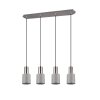 Suspension Trio Wailer LED Nickel mat, 4 lumières