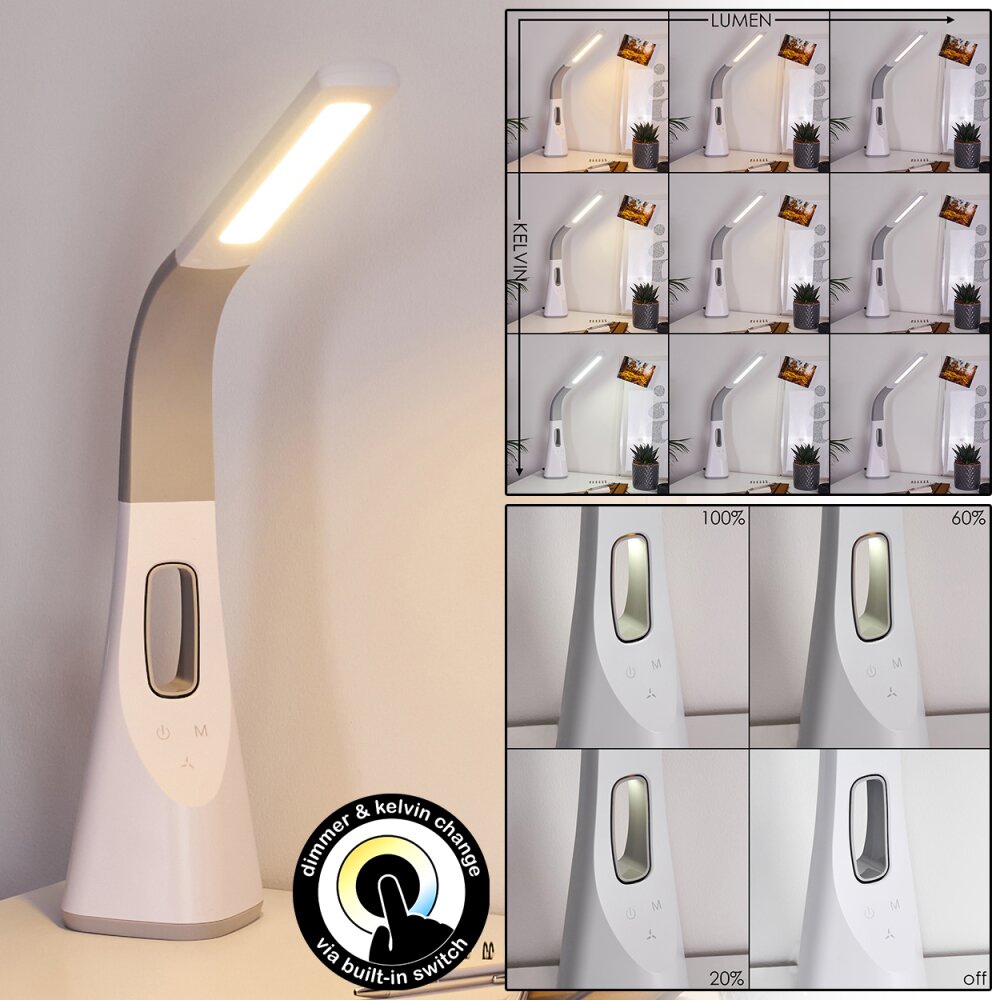 Lampe de table Bratislava LED Blanc, 1 lumière main product photo