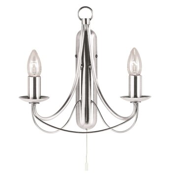 Applique murale Searchlight MAYPOLE Argenté, 2 lumières