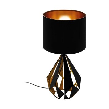 Lampe à poser EGLO CARLTON Cuivre, Noir, 1 lumière