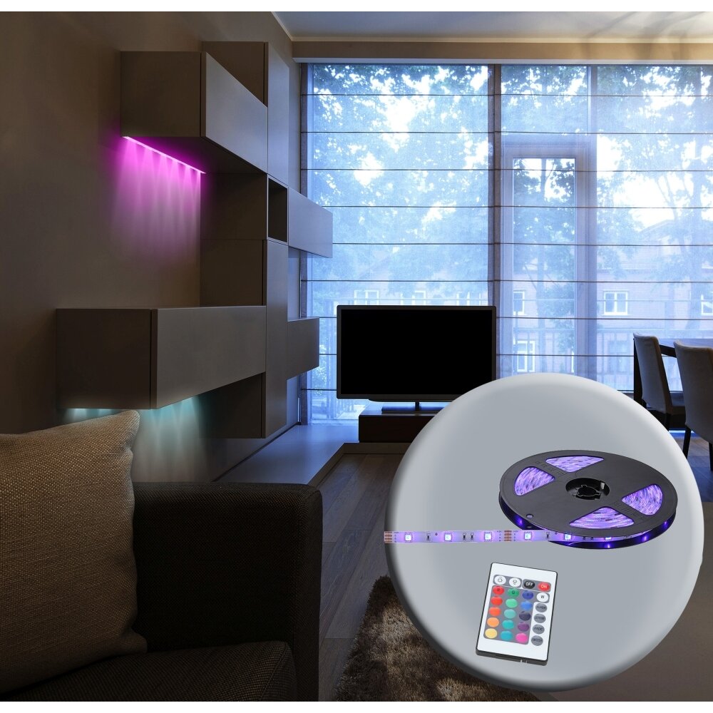 Bande LED Globo, 150 lumières, Changeur de couleurs main product photo