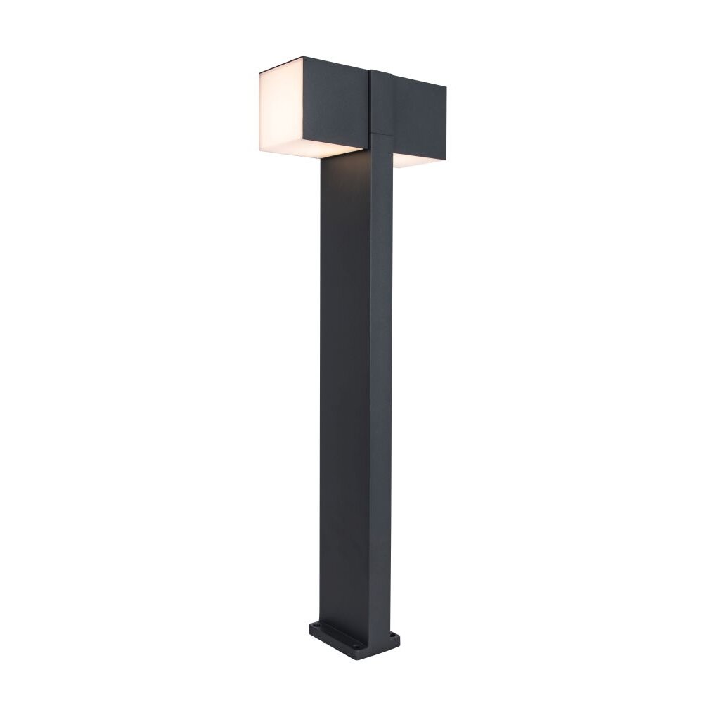 Borne lumineuse Lutec CUBA LED Anthracite, 2 lumières main product photo