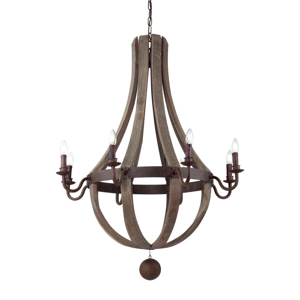 Suspension Ideal Lux MILLENNIUM Rouille, 8 lumières main product photo