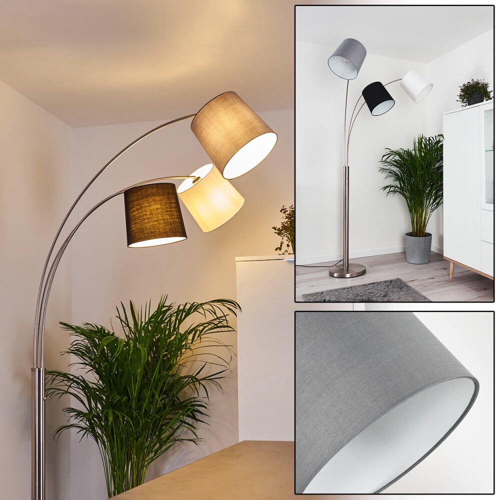 Lampadaire Bernardino Nickel mat, 3 lumières main product photo