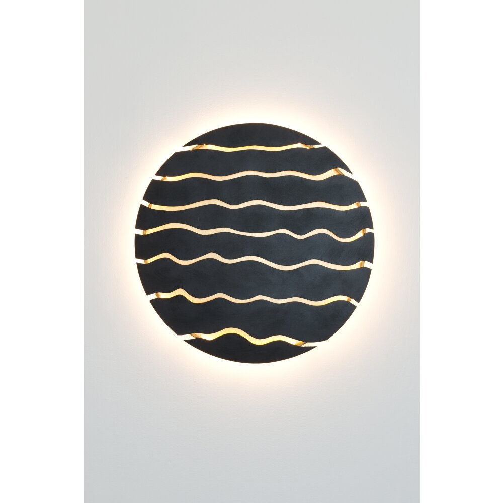 Applique murale Holländer ONDATA LED Brun, Or, Noir, 1 lumière main product photo